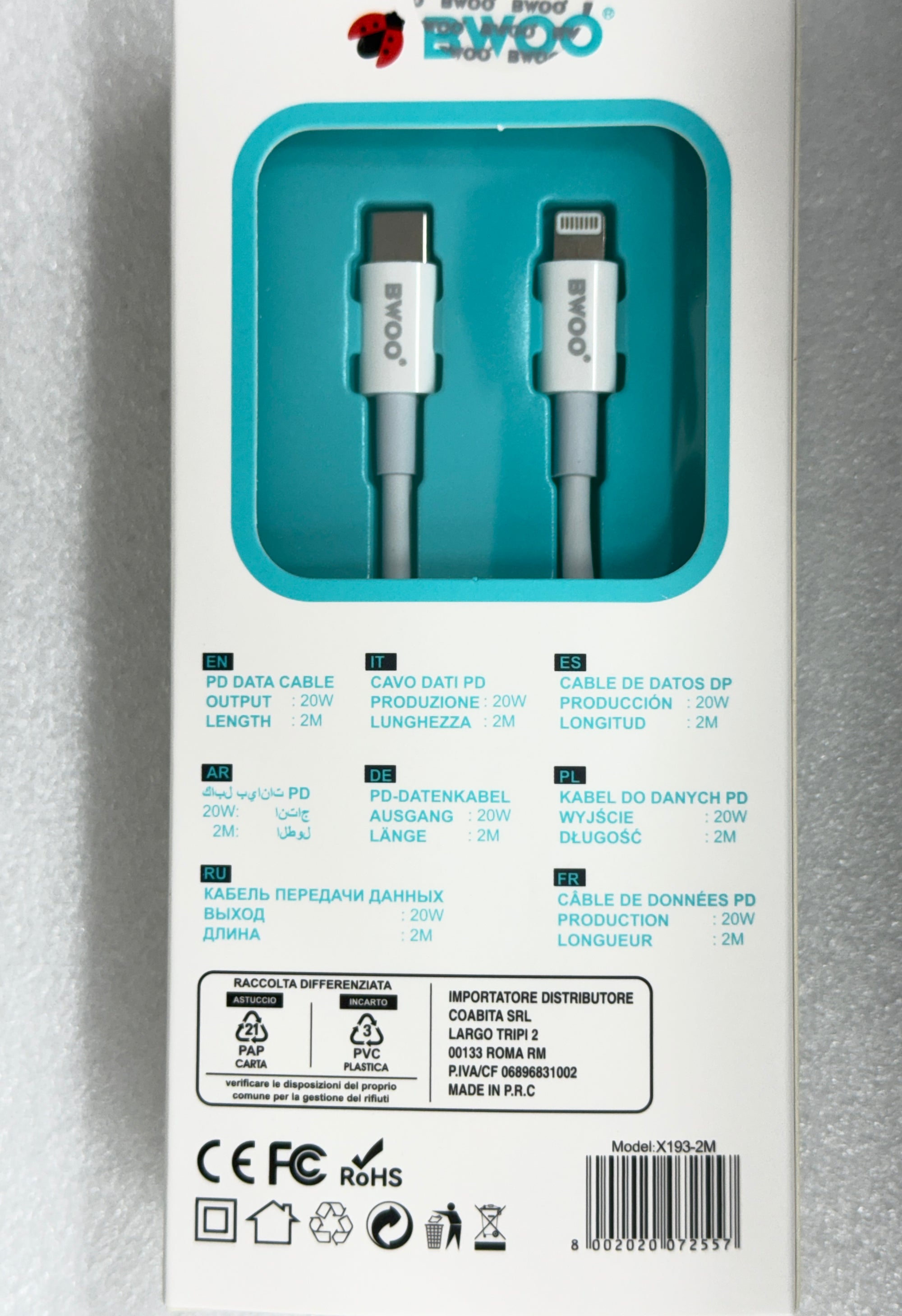 CAVO DATI USB-C A LIGHTNING