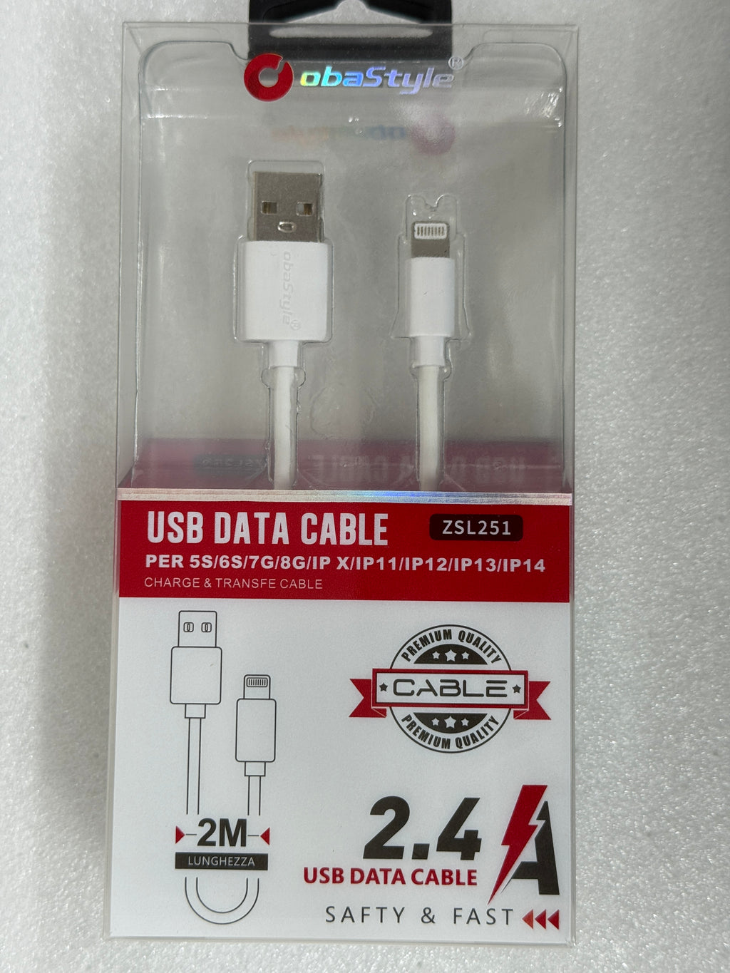 USB DATA CABLE Per iPhone da 2 metri