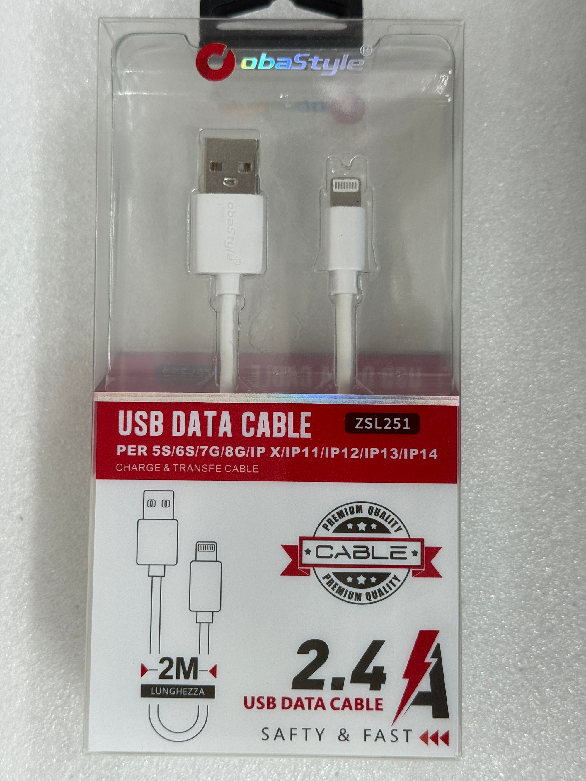 USB DATA CABLE Per iPhone da 2 metri