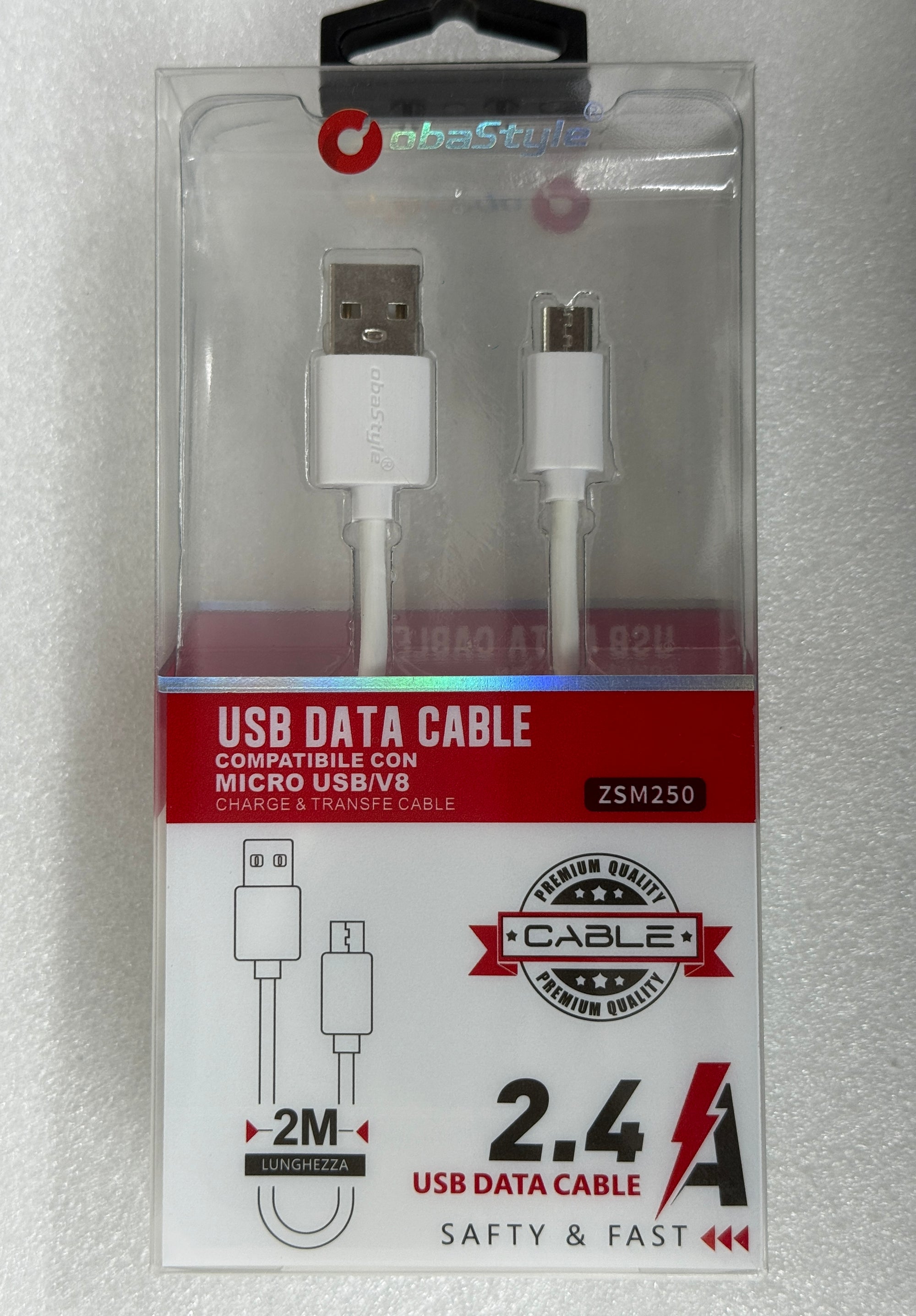 USB DATA CABLE micro-USB da 2 metri