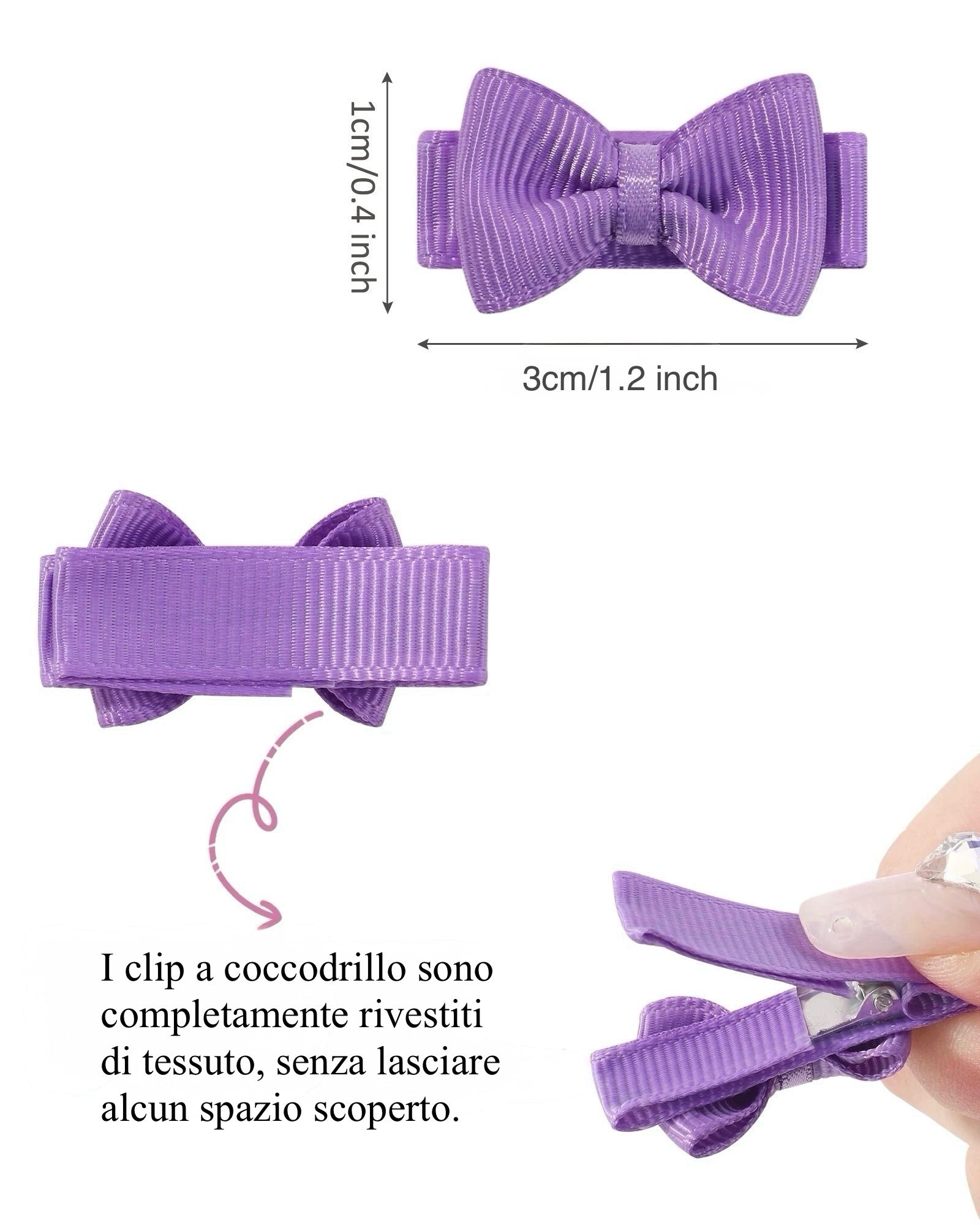 Mollette a farfalla piccole per capelli